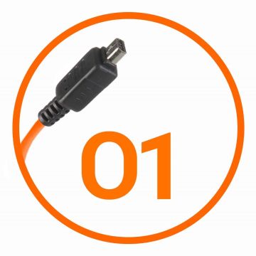 Miops Câble de Connexion Appareil Photo Olympus O1 Orange