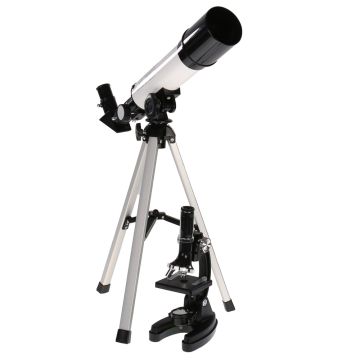 Byomic Ensemble de microscope et télescope pour débutants avec mallette