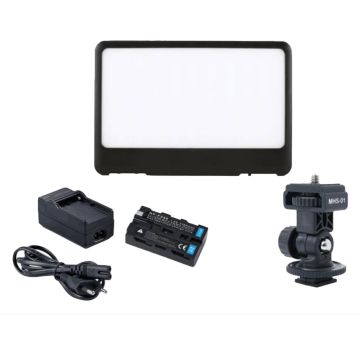 Falcon Eyes Ensemble de lampes LED douces réglables DV-80SL-K2 incl. batterie