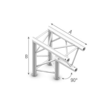 StudioKing Truss Triangle Pièce d'angle 90 degrés Côté plat vers le haut