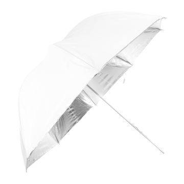 Falcon Eyes Paraplu UR-48S Argent/Blanc 122 cm