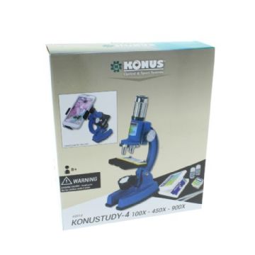 Konus Microscope Konustudy-4 150x-450x-900x avec Adaptateur pour Smartphone