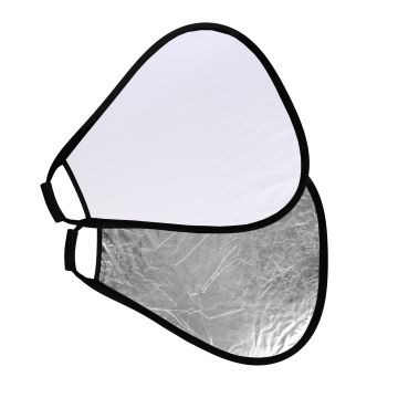 StudioKing Réflecteur avec Poignée Argent/Blanc CRGSW60 60 cm