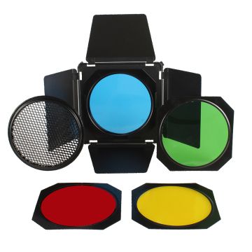 StudioKing Clapets SK-BD18 avec Filtres de Couleur et Grille