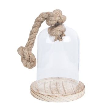 Clayre Eef 6GL2220 Cloche en Verre Transparent 12x19 cm Clayre Eef 6GL2220 Cloche en Verre Transparent 12x19 cm