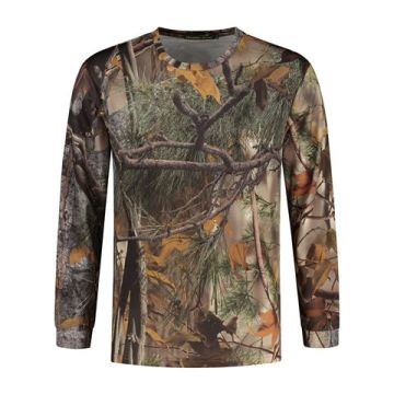 Stealth Gear T-shirt à manches longues imprimé camouflage forêt taille XL