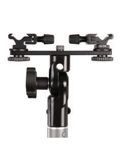 Falcon Eyes Twin Mount Tilting Bracket + 2 x Griffe de flash CLD-14A