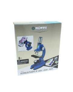 Konus Microscope Konustudy-4 150x-450x-900x avec Adaptateur pour Smartphone
