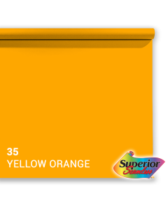 Superior Papier de Fond 35 Jaune-Orange 1,35 x 11m