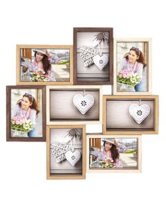 Zep Cadre Photo Collage en Bois TY013 Montreaux pour 8 Photos