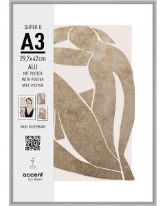 Nielsen Cadre Photo 5424124 Super 8 Argent Mat 29,7x42 cm