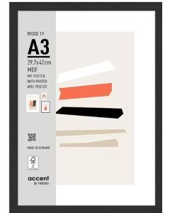 Nielsen Cadre Photo 3224201 Wood 19 Noir 29,7x42 cm