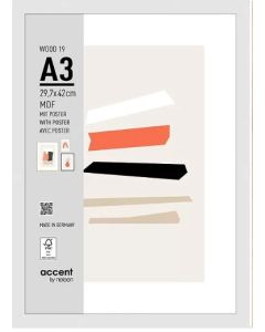 Nielsen Cadre Photo 3224202 Wood 19 Blanc 29,7x42 cm