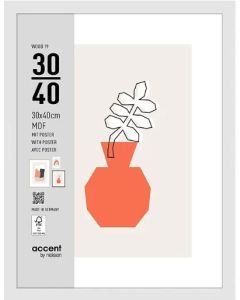 Nielsen Cadre Photo 3230202 Wood 19 Blanc 30x40 cm